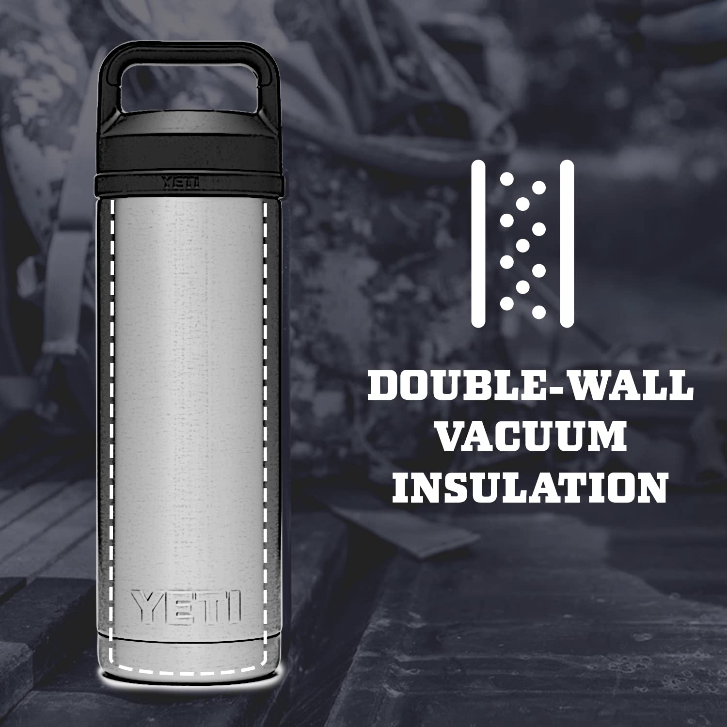 Foto 3 pulgar | Botella De Agua Yeti Rambler 530 Ml Con Aislamiento Al Vacío De Acero Inoxidable - Venta Internacional.