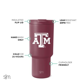 Foto 2 | Vaso Simple Modern Texas A&m Aggies Con Aislamiento De 900 Ml - Venta Internacional.