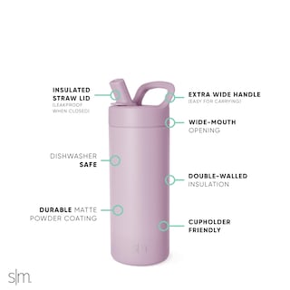 Foto 4 | Botella De Agua Simple Modern Kids Con Aislamiento De 480 Ml, Color Lavanda - Venta Internacional.
