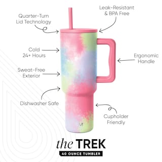 Foto 2 | Vaso Simple Modern Trek De 1,2 L Con Asa Y Tapa Con Pajita Ss - Venta Internacional.