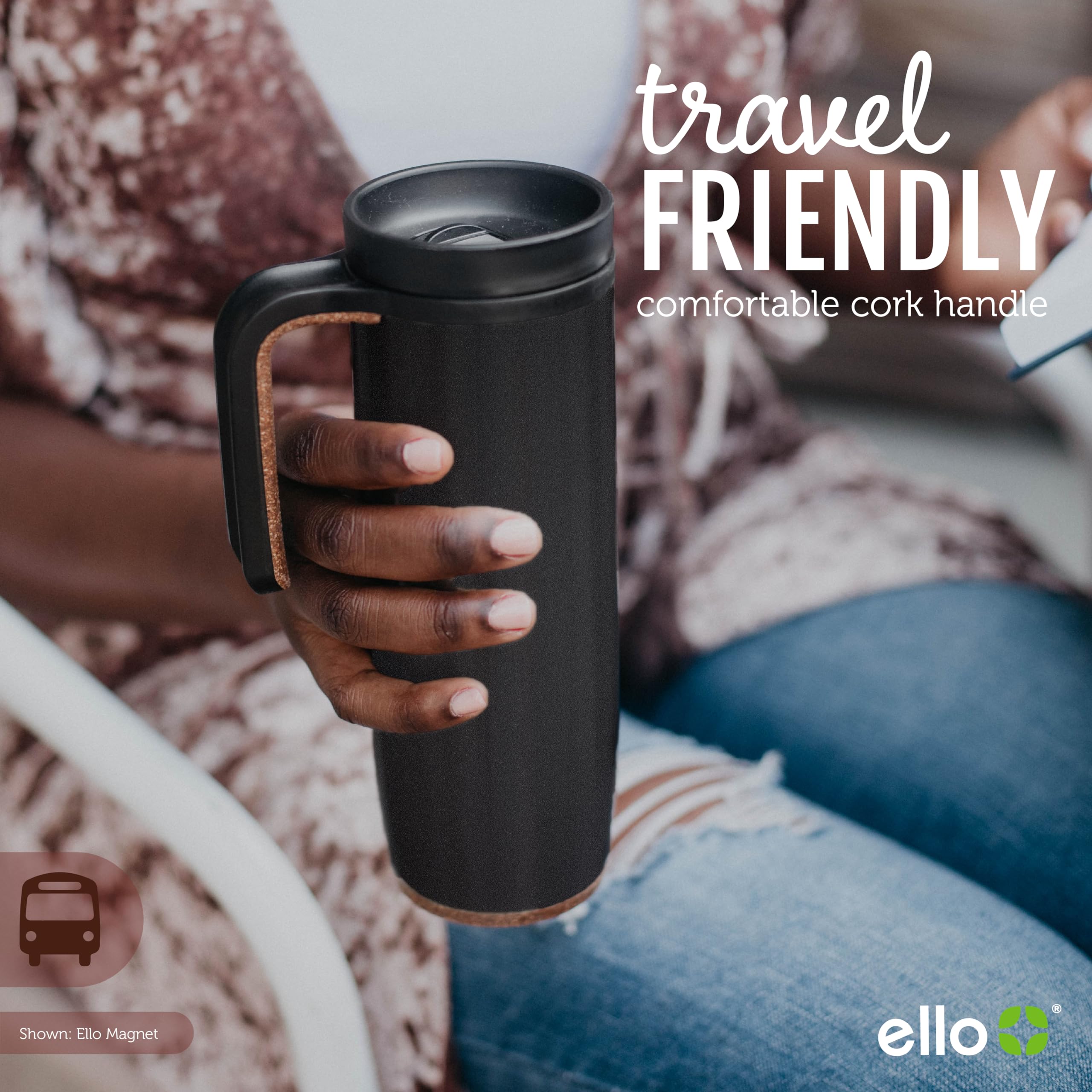 Foto 5 pulgar | Taza De Viaje Ello Magnet Con Aislamiento Al Vacío, 530 Ml, Acero Inoxidable - Venta Internacional.