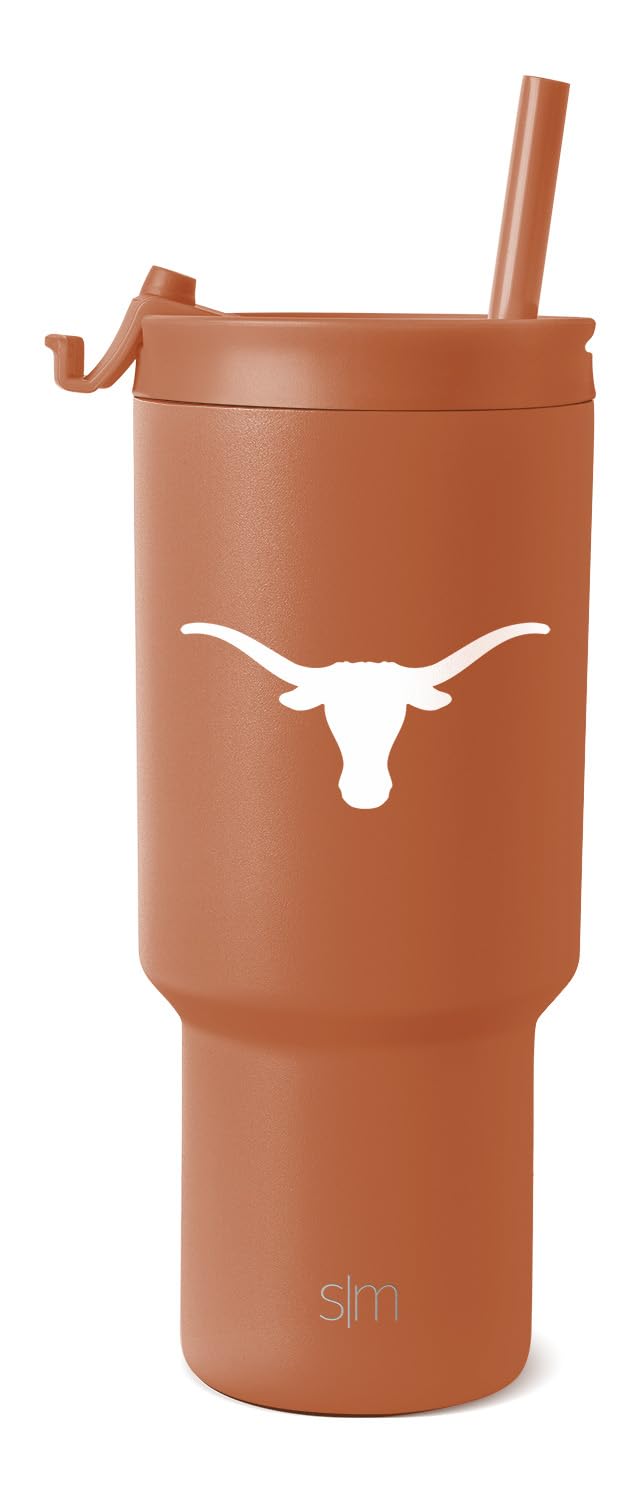 Vaso Sencillo Y Moderno Con Licencia Oficial De Texas Longhorns, 900 Ml - Venta Internacional.