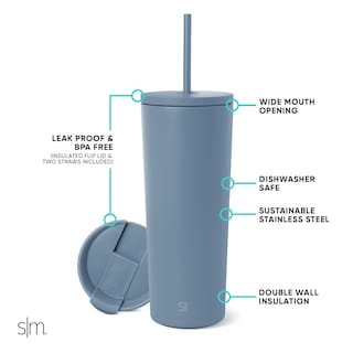 Foto 2 | Vaso Aislante Simple Modern Classic, 710 Ml, Blue Dune - Venta Internacional.