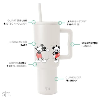 Foto 2 | Vaso Simple Modern Disney Trek De 1,2 L Con Asa Y Pajita - Venta Internacional.