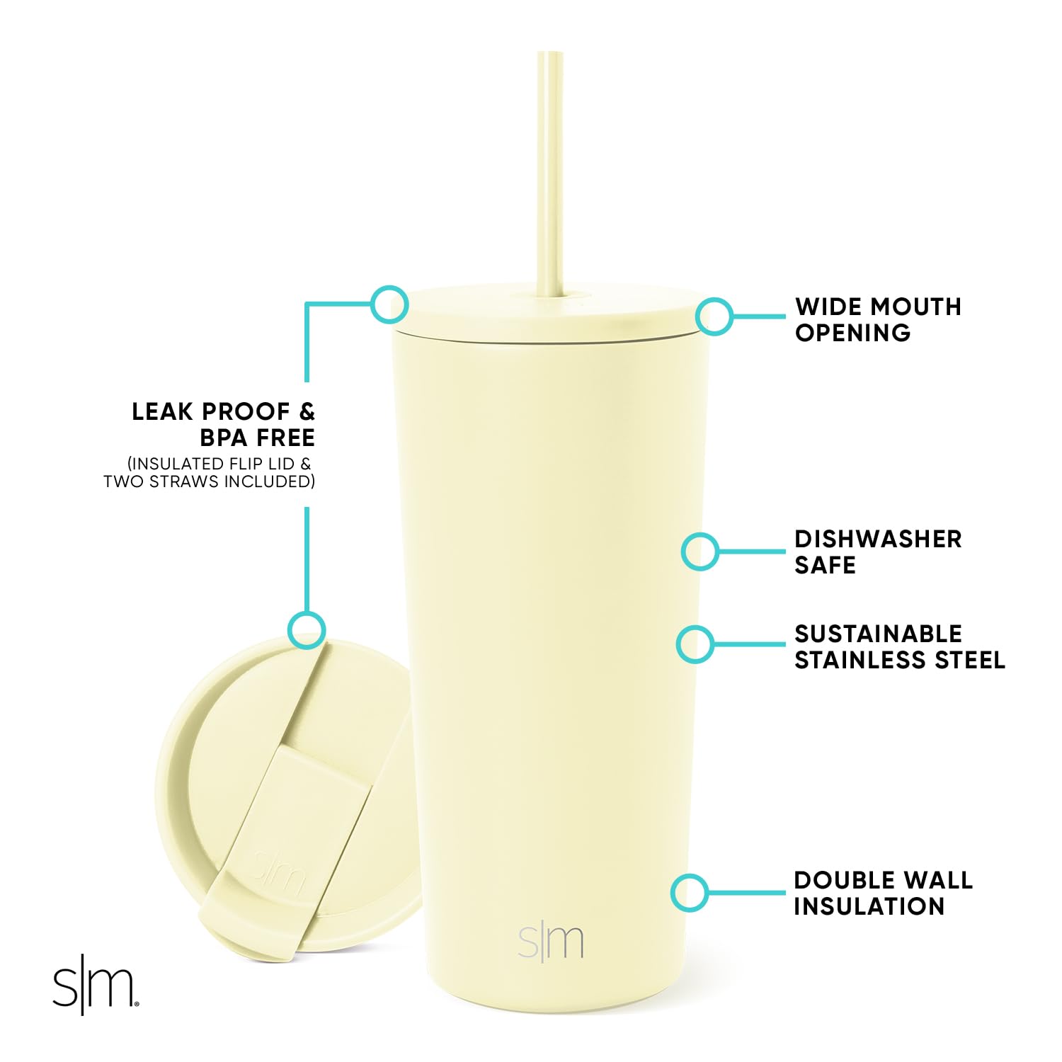 Foto 2 | Vaso Aislante Simple Modern Classic De Acero Inoxidable De 590 Ml - Venta Internacional.