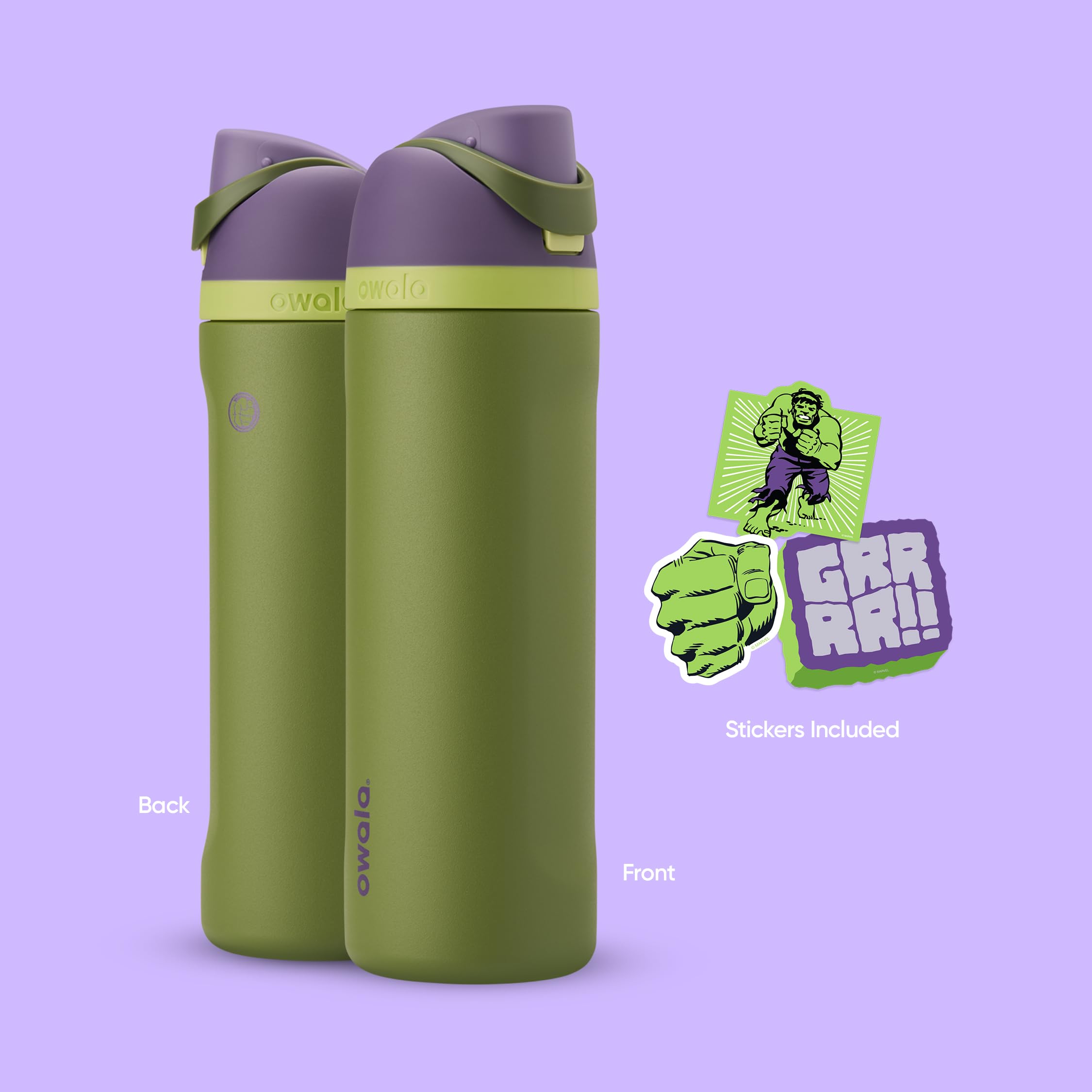 Foto 6 | Botella De Agua Owala Marvel Freesip Con Aislamiento Hulk De 700 Ml - Venta Internacional.