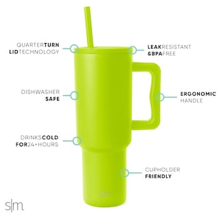 Foto 2 | Vaso Simple Modern Trek De 1,2 L Con Asa Y Tapa Con Pajita, Color Verde - Venta Internacional.