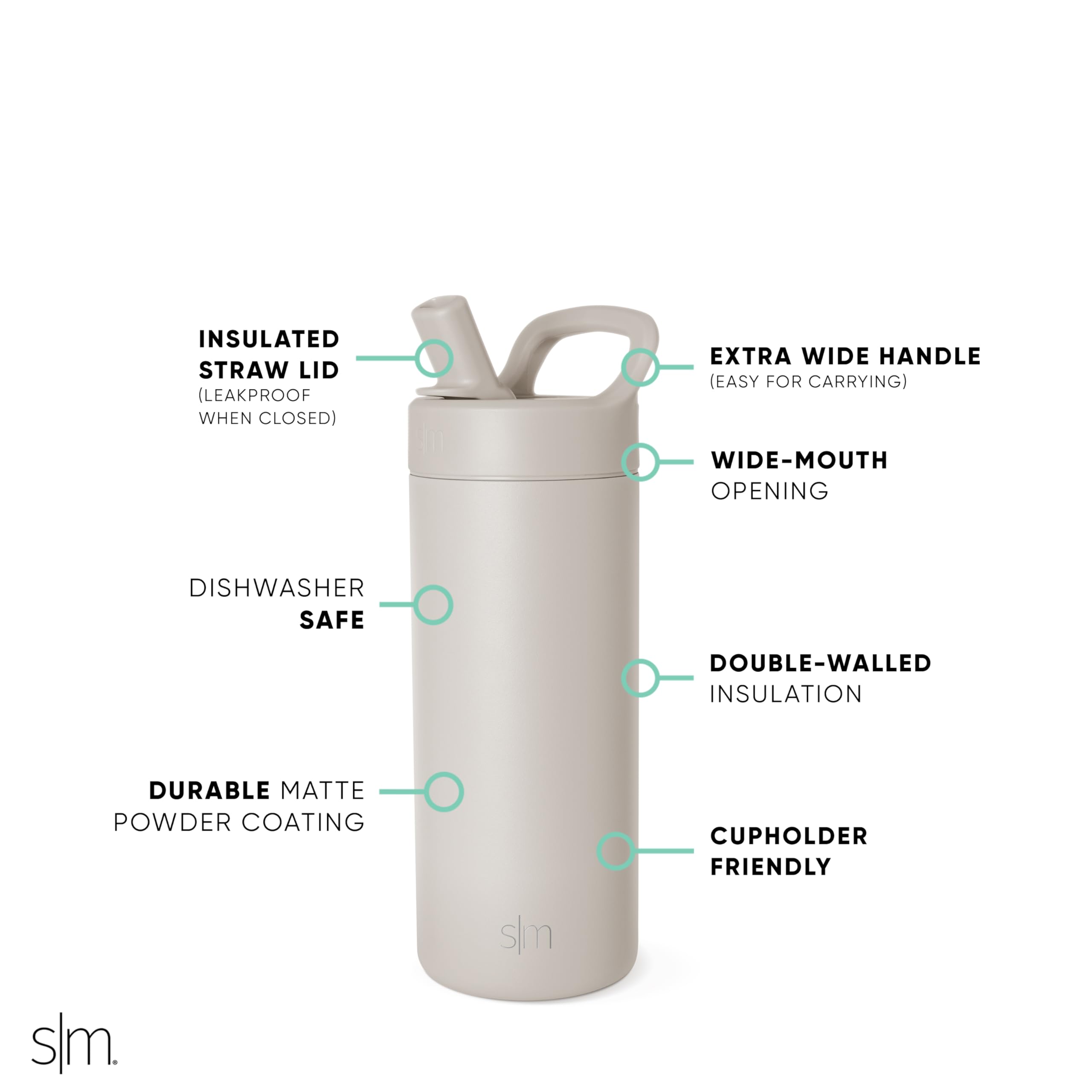 Foto 4 | Botella De Agua Simple Y Moderna Para Niños Con Aislamiento De 480 Ml, Almendra Y Abedul - Venta Internacional.