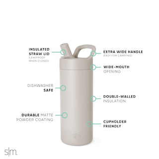 Foto 4 | Botella De Agua Simple Y Moderna Para Niños Con Aislamiento De 480 Ml, Almendra Y Abedul - Venta Internacional.