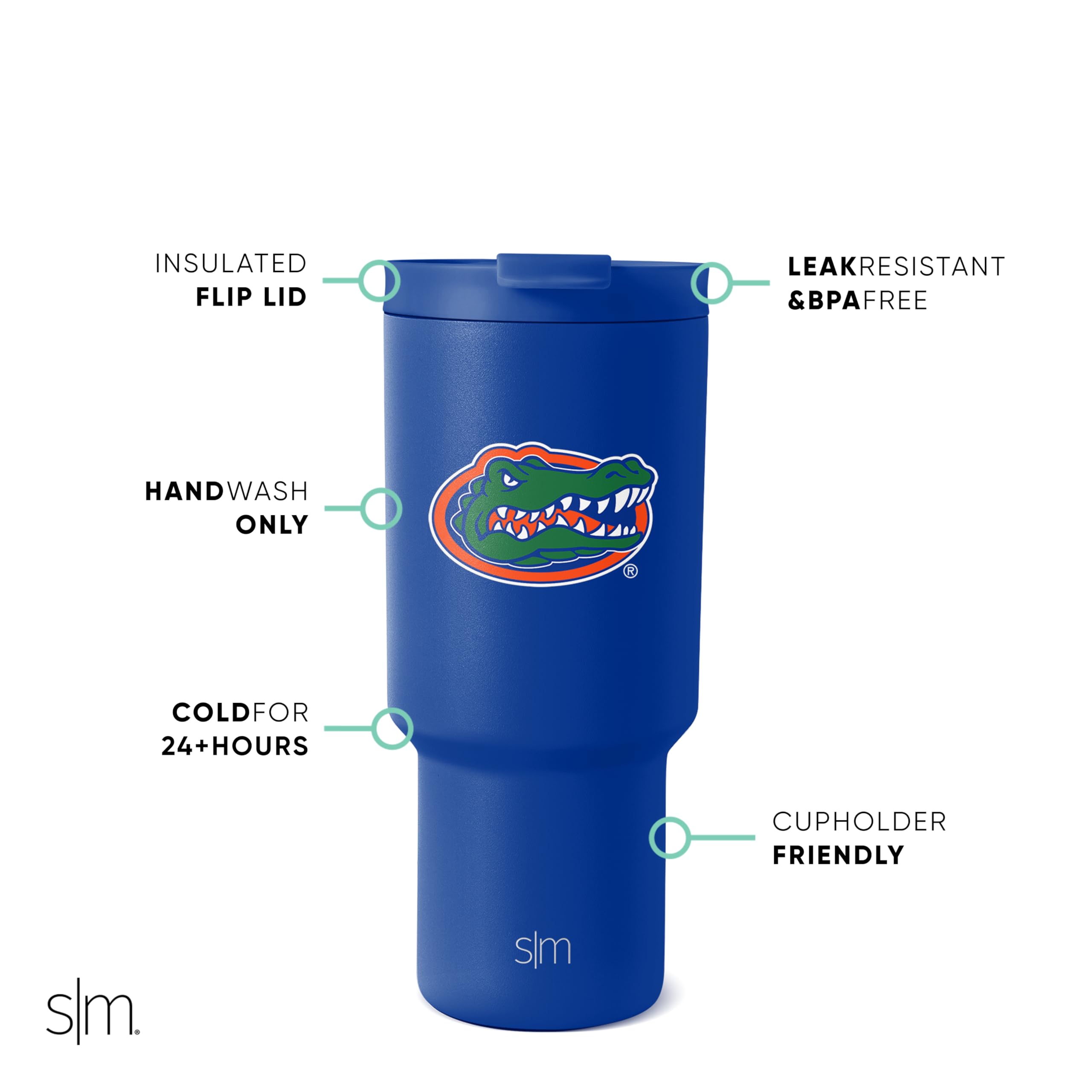 Foto 2 | Vaso Simple Modern Con Licencia Oficial Florida Gators De 900 Ml - Venta Internacional.