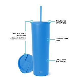 Foto 2 | Vaso Aislante Simple Modern Classic, 28 Oz, Color Azul Supersónico - Venta Internacional.