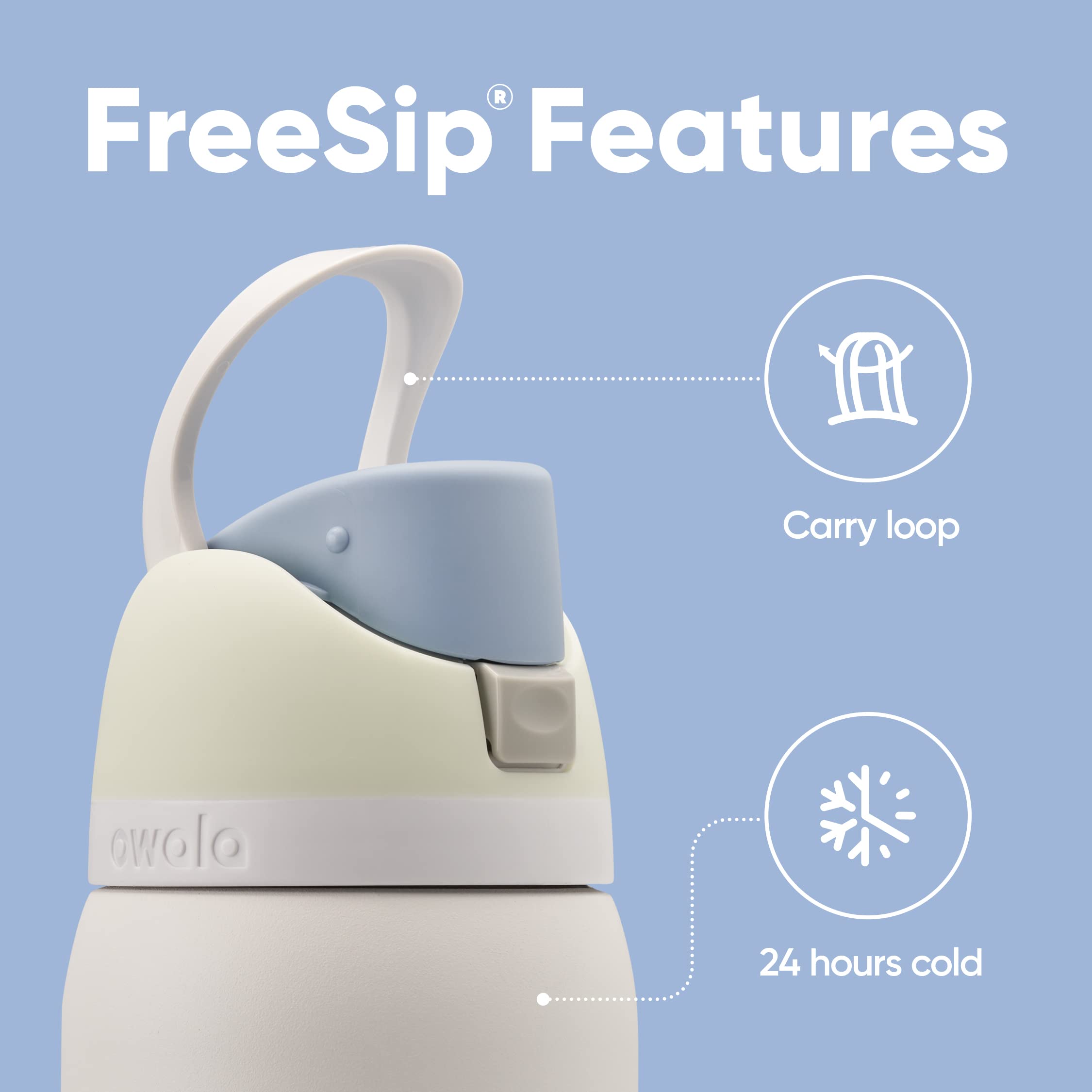 Foto 2 | Botella De Agua Owala Freesip De Acero Inoxidable Con Aislamiento, 1,2 L - Venta Internacional.