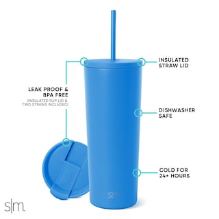Foto 2 | Vaso Aislante Simple Modern Classic De 710 Ml, Color Azul Supersónico - Venta Internacional.