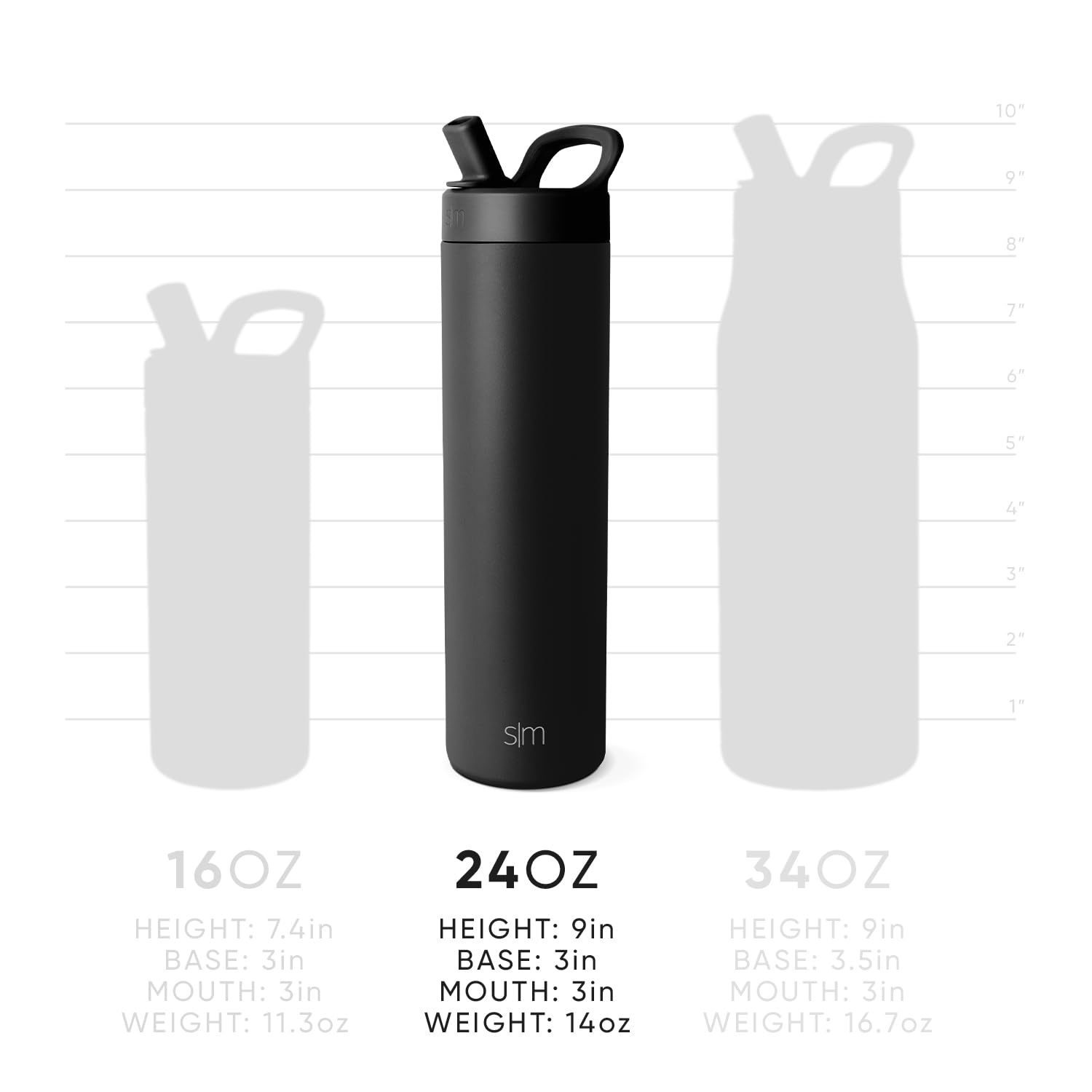 Foto 5 pulgar | Botella De Agua Simple Modern Mesa De 700 Ml Con Tapa De Pajita Bellini - Venta Internacional.