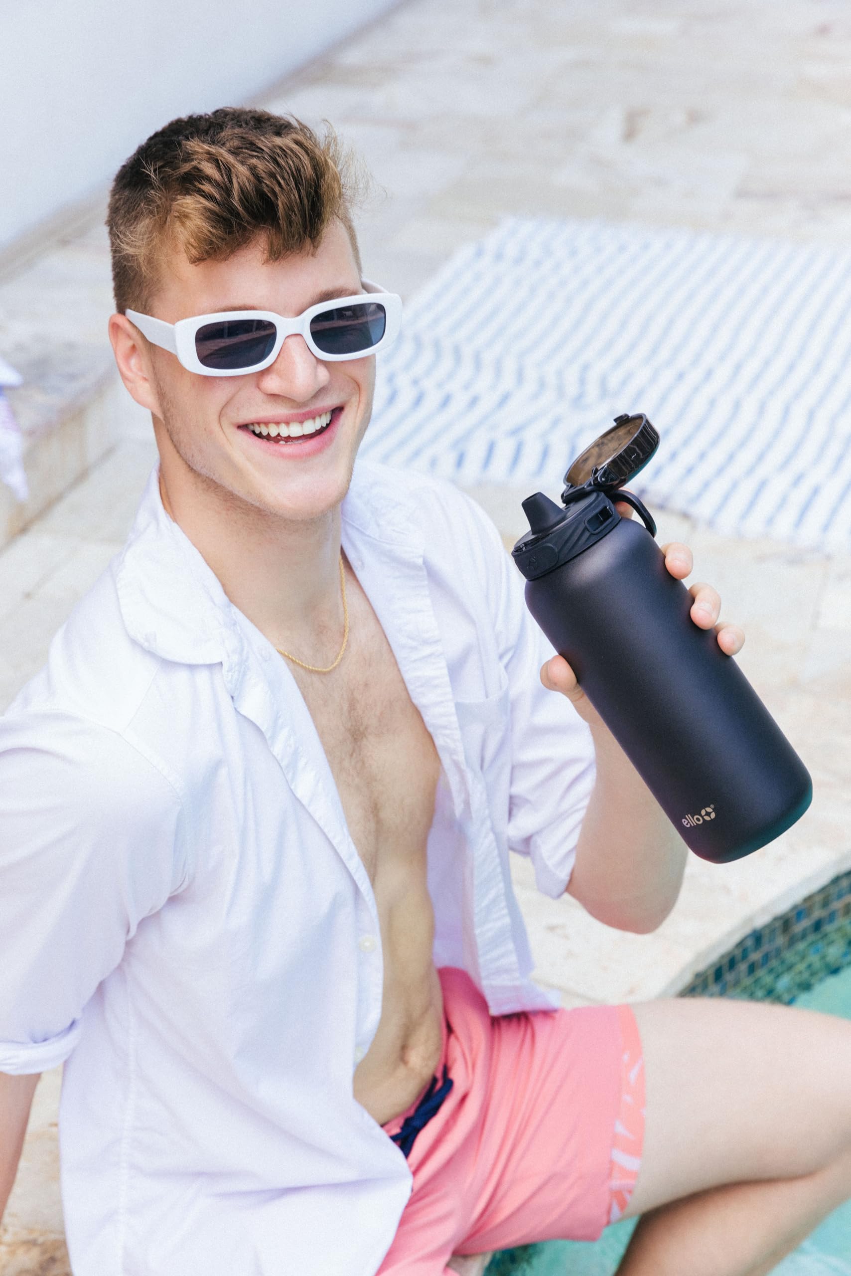 Foto 2 | Botella De Agua Ello Cooper Kids 530 Ml De Acero Inoxidable Negra - Venta Internacional.