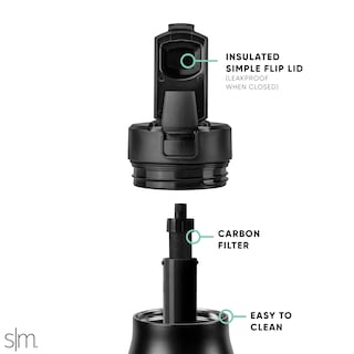 Foto 3 | Botella De Agua Simple, Moderna, Filtrada, Inoxidable, 1 Litro, Black Leopard - Venta Internacional.