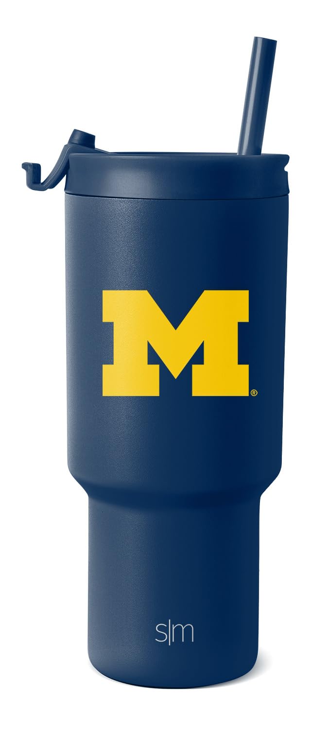 Foto 2 pulgar | Vaso Simple Modern Michigan Wolverines De Acero Inoxidable De 900 Ml - Venta Internacional.