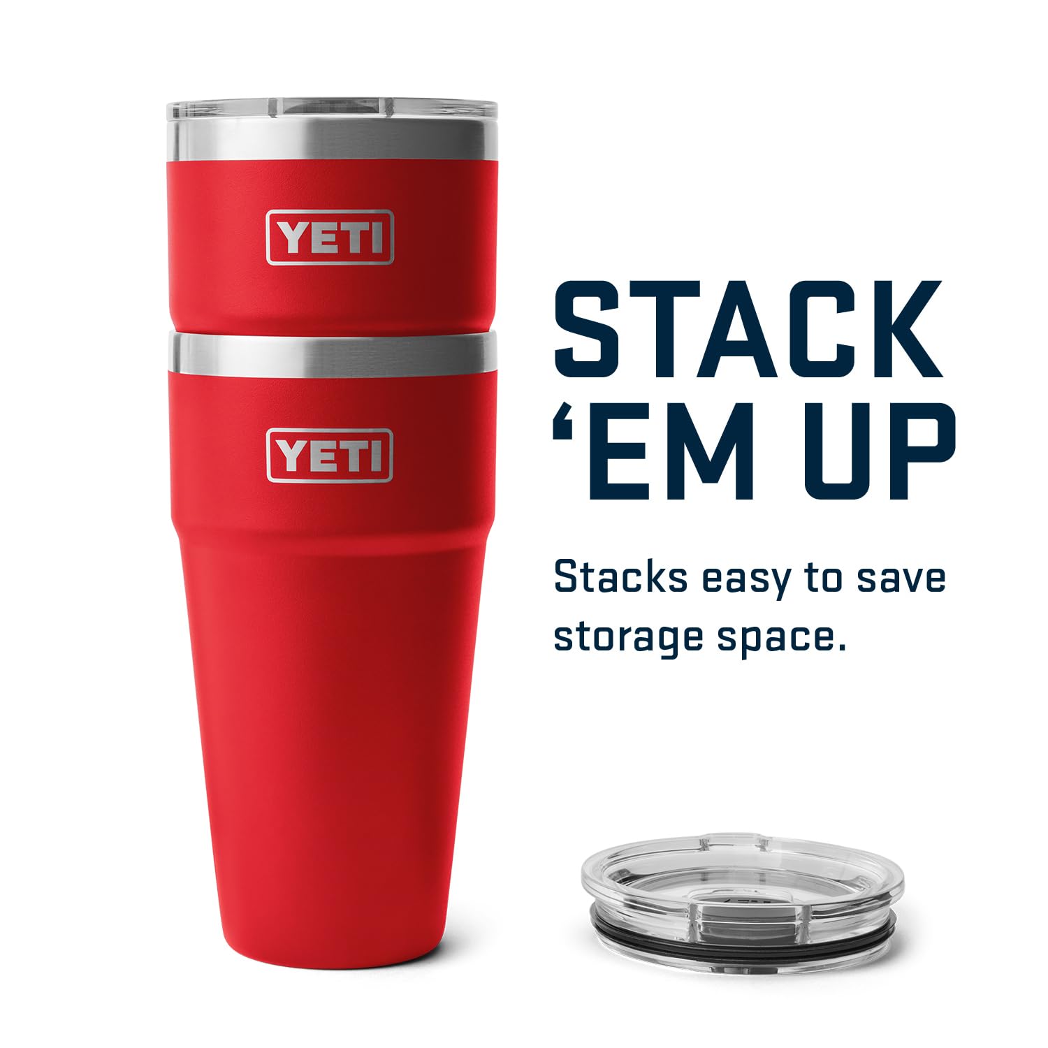 Foto 7 pulgar | Vaso Yeti Rambler De 887 Ml, Apilable, De Acero Inoxidable, Color Rojo - Venta Internacional.