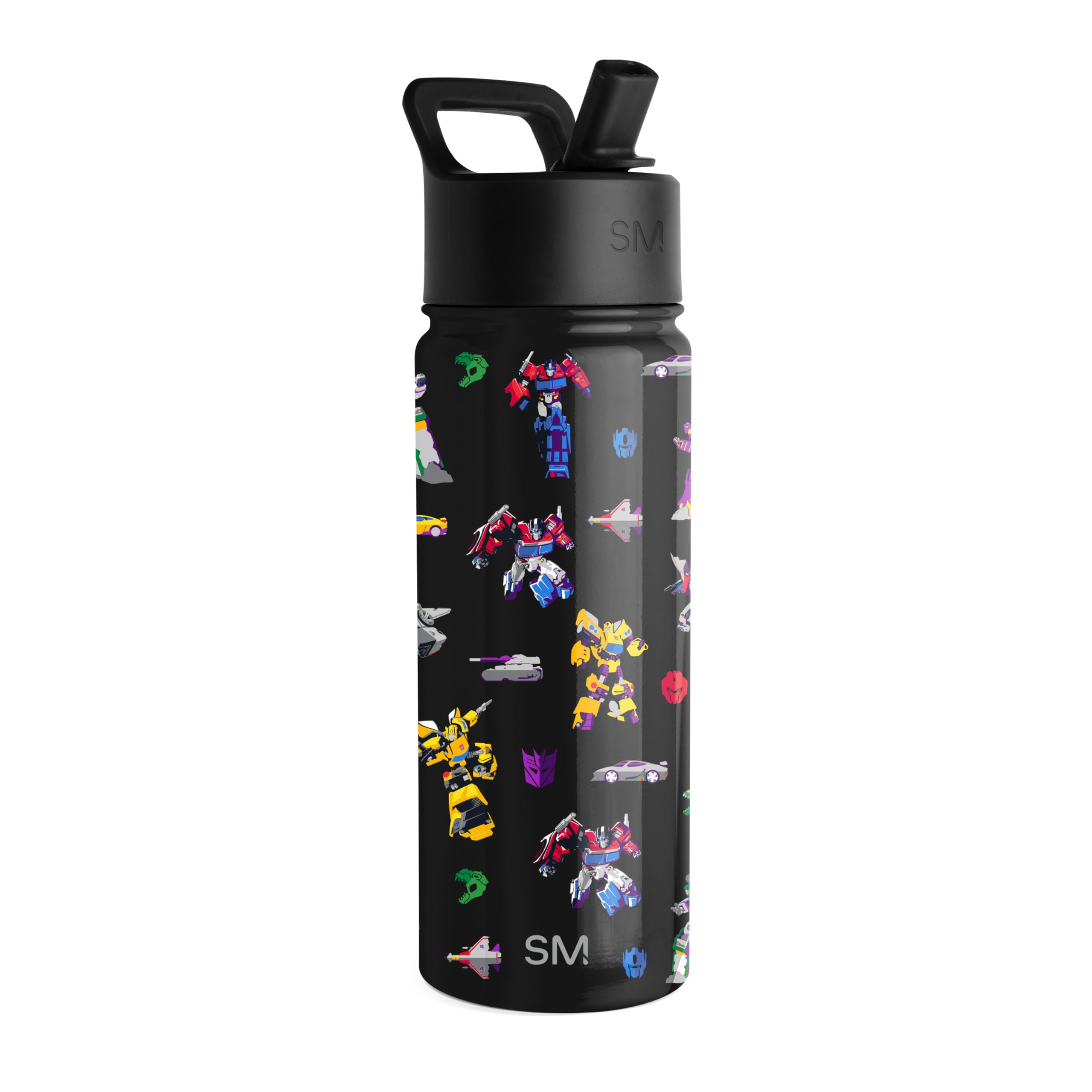 Foto 2 pulgar | Botella De Agua Simple Modern Transformers Kids 530 Ml Con Pajita - Venta Internacional.