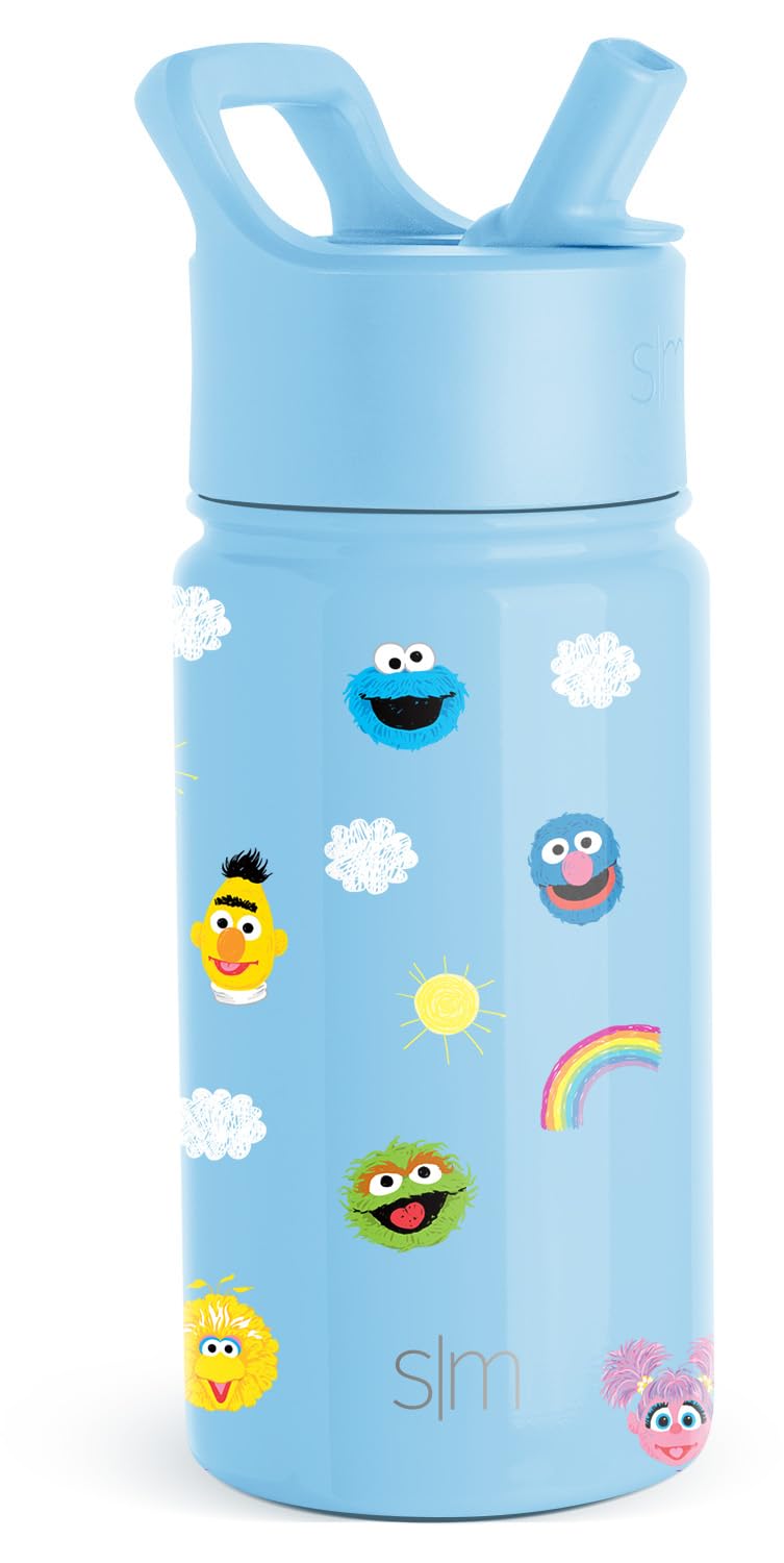 Botella De Agua Simple Modern Sesame Street Kids De 400 Ml - Venta Internacional.