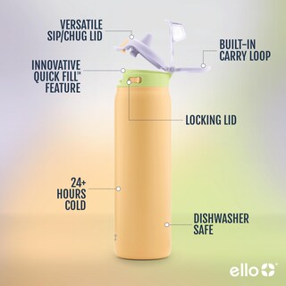 Foto 2 | Botella De Agua Ello Pop & Fill De Acero Inoxidable Sunset De 946 Ml - Venta Internacional.