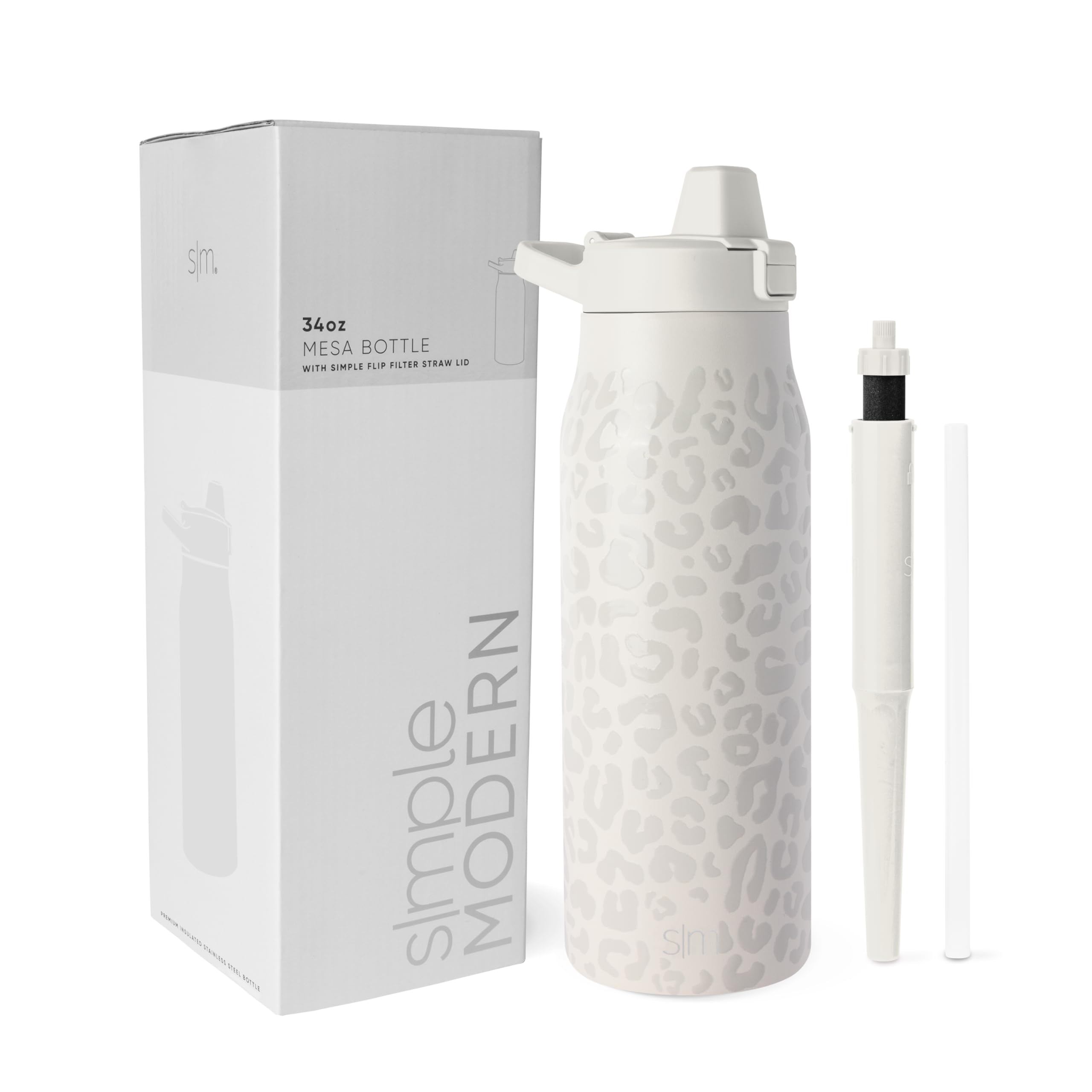 Foto 1 | Botella De Agua Simple Moderna Filtrada De Acero Inoxidable Con Aislamiento De 1 Litro - Venta Internacional.