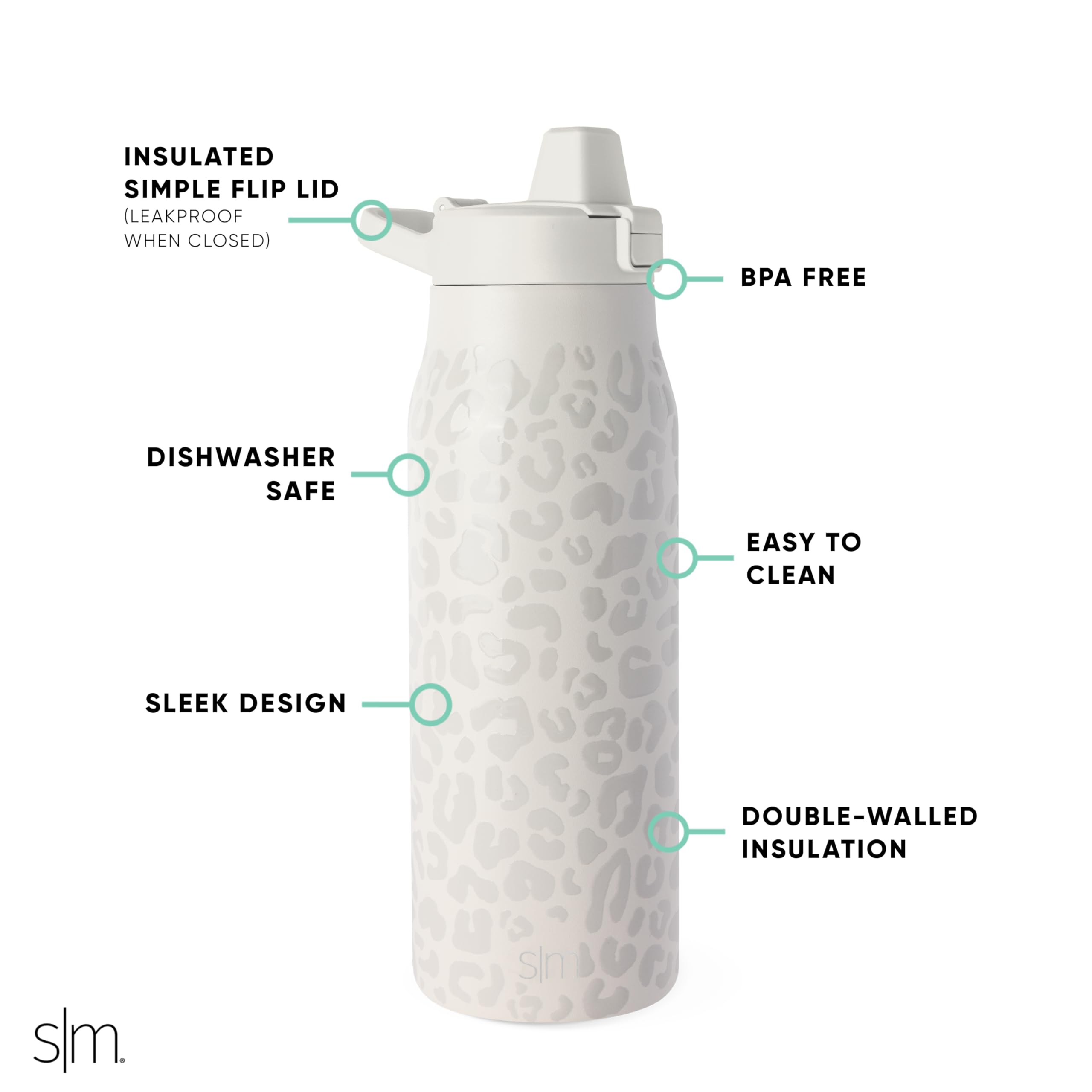 Foto 2 | Botella De Agua Simple Moderna Filtrada De Acero Inoxidable Con Aislamiento De 1 Litro - Venta Internacional.