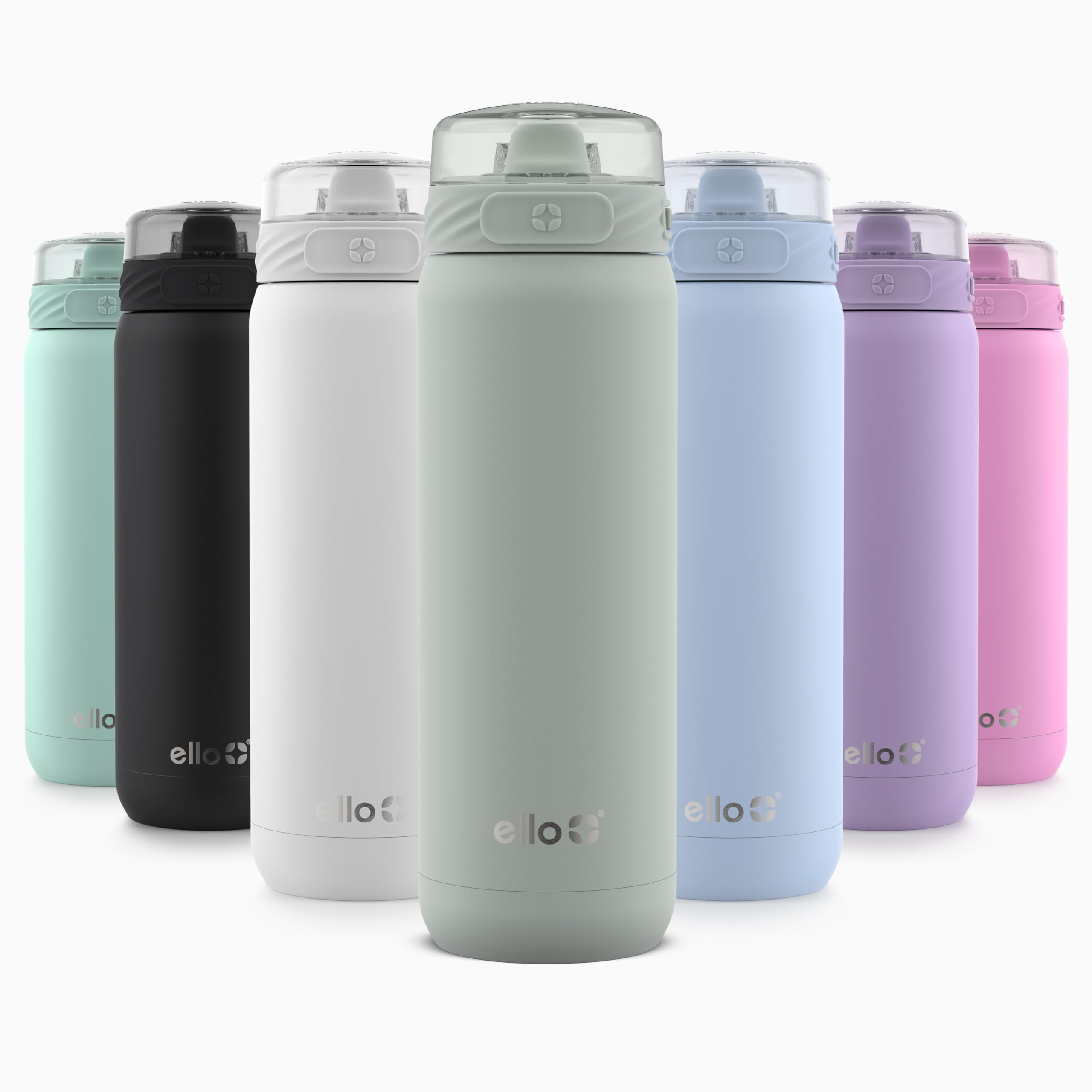 Botella De Agua Ello Cooper De 650 Ml De Acero Inoxidable Con Salvia - Venta Internacional.
