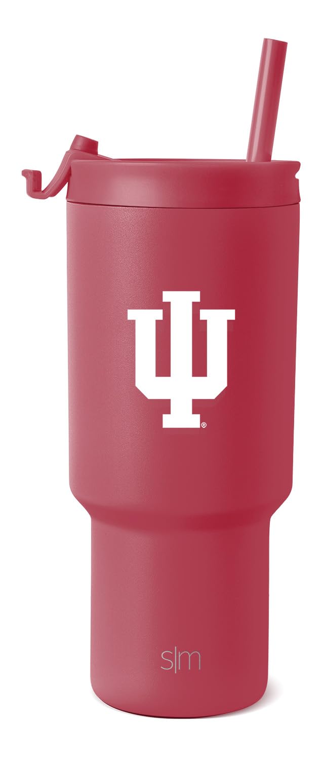 Foto 2 pulgar | Vaso Simple Y Moderno Indiana Hoosiers De Acero Inoxidable De 900 Ml - Venta Internacional.