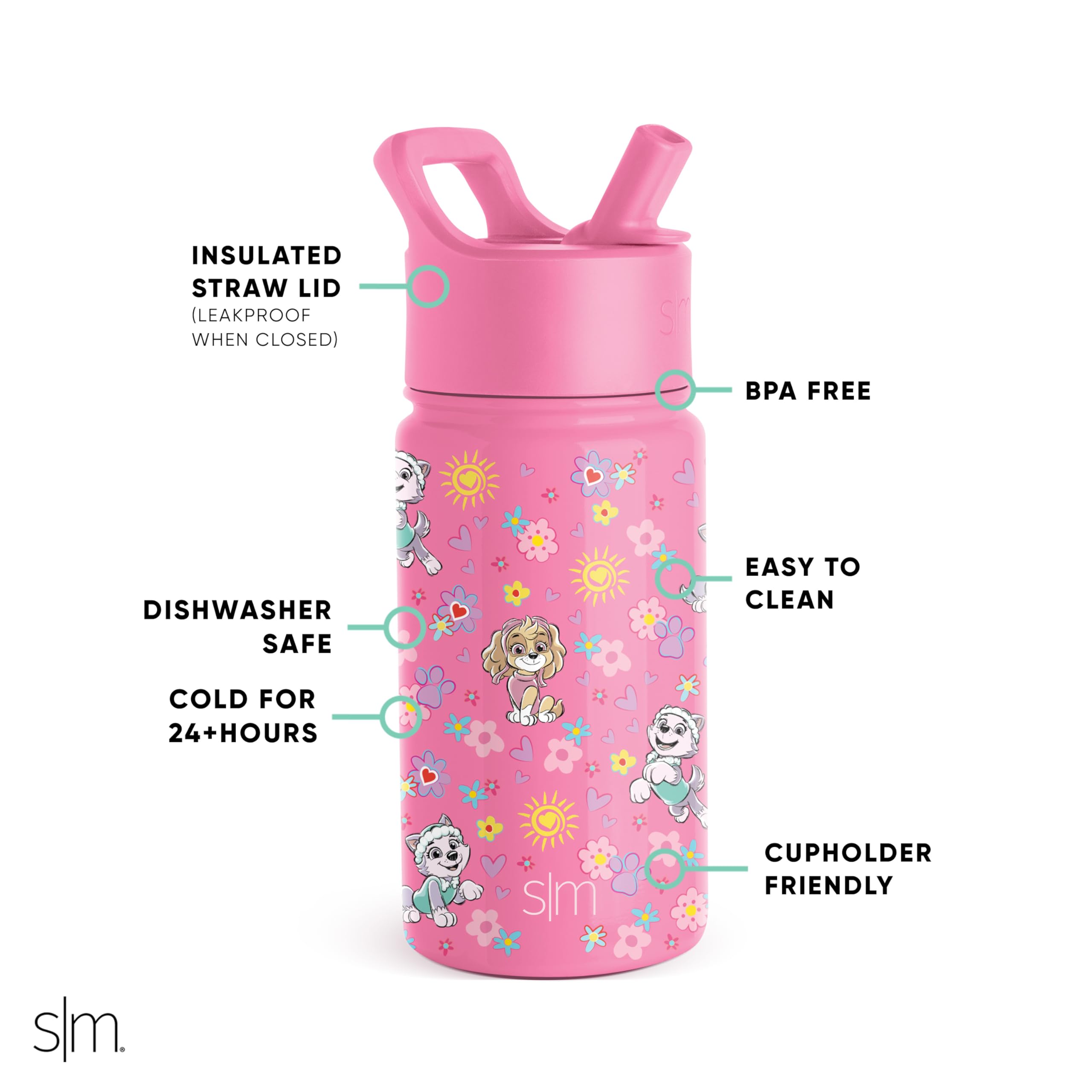 Foto 3 pulgar | Botella De Agua Simple Y Moderna De Paw Patrol Kids, 414 Ml, Acero Inoxidable - Venta Internacional.