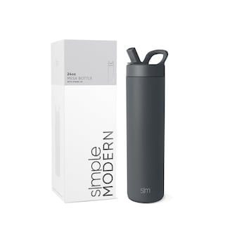 Foto 1 | Botella De Agua Simple Modern Mesa De 700 Ml Con Tapa De Pajita, Color Grafito - Venta Internacional.