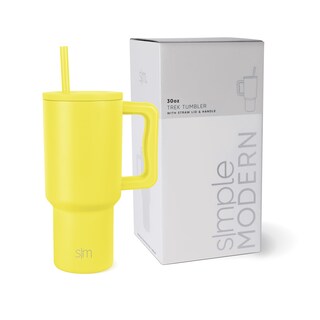 Foto 1 | Vaso Simple Modern Trek De 900 Ml Con Asa Y Tapa Con Pajita De Acero - Venta Internacional.