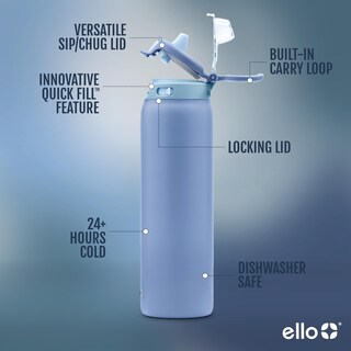 Foto 3 | Botella De Agua Ello Pop & Fill De Acero Inoxidable Raincloud De 650 Ml - Venta Internacional.