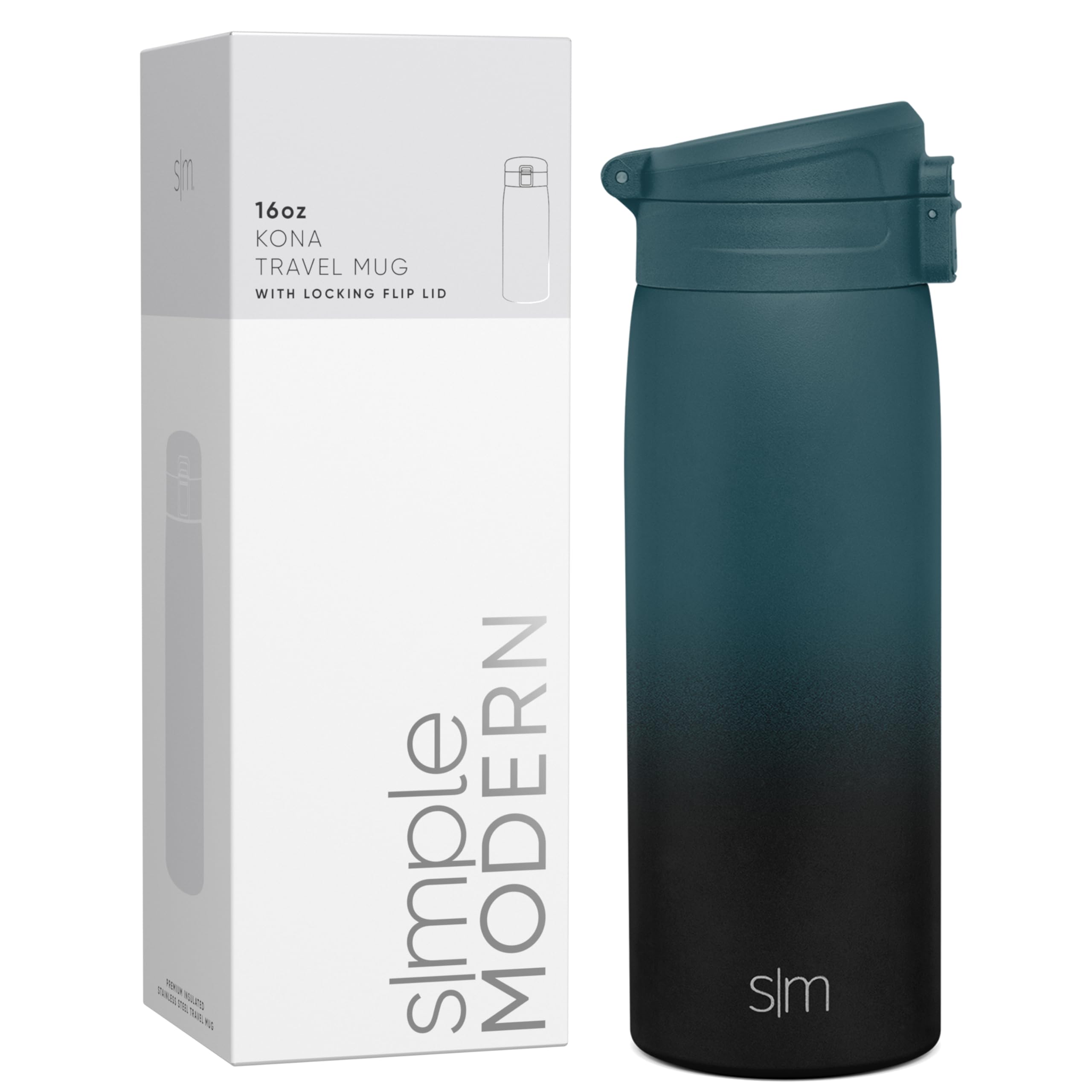 Taza De Café Thermos Travel, Sencilla Y Moderna, Kona, 473 Ml, Moonlight - Venta Internacional.