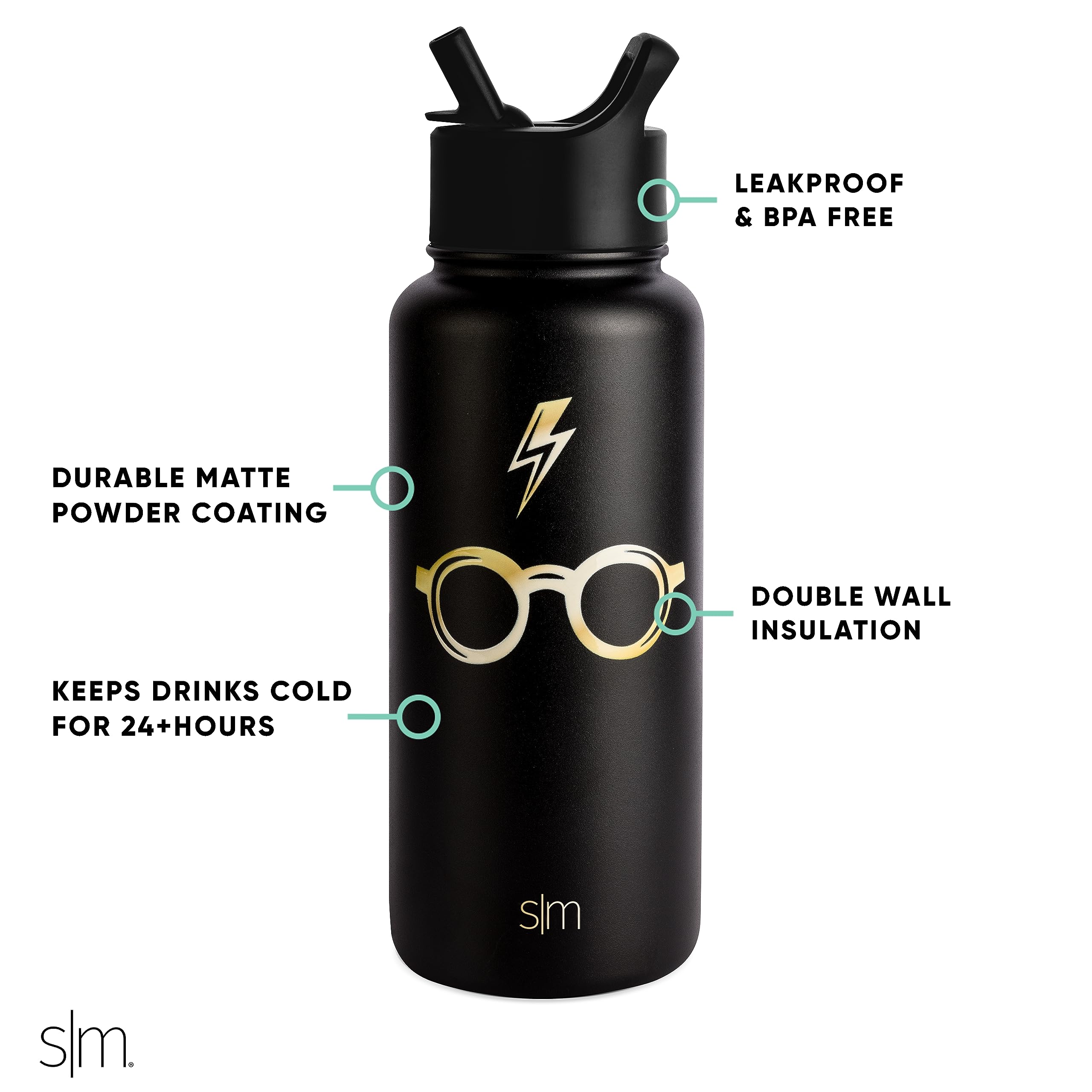 Foto 6 pulgar | Botella De Agua Sencilla Y Moderna De Harry Potter De 950 Ml Con Tapa De Pajita - Venta Internacional.