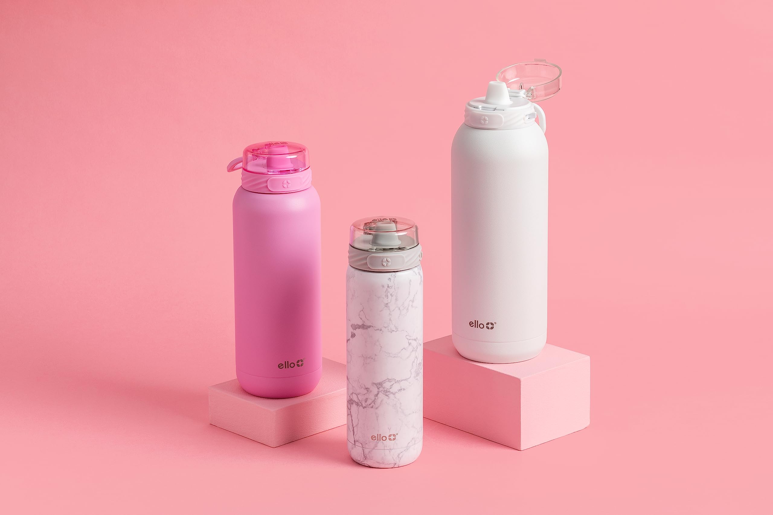 Foto 2 | Botella De Agua Ello Cooper De Acero Inoxidable De 1,2 Litros, Color Rosa Chicle - Venta Internacional.