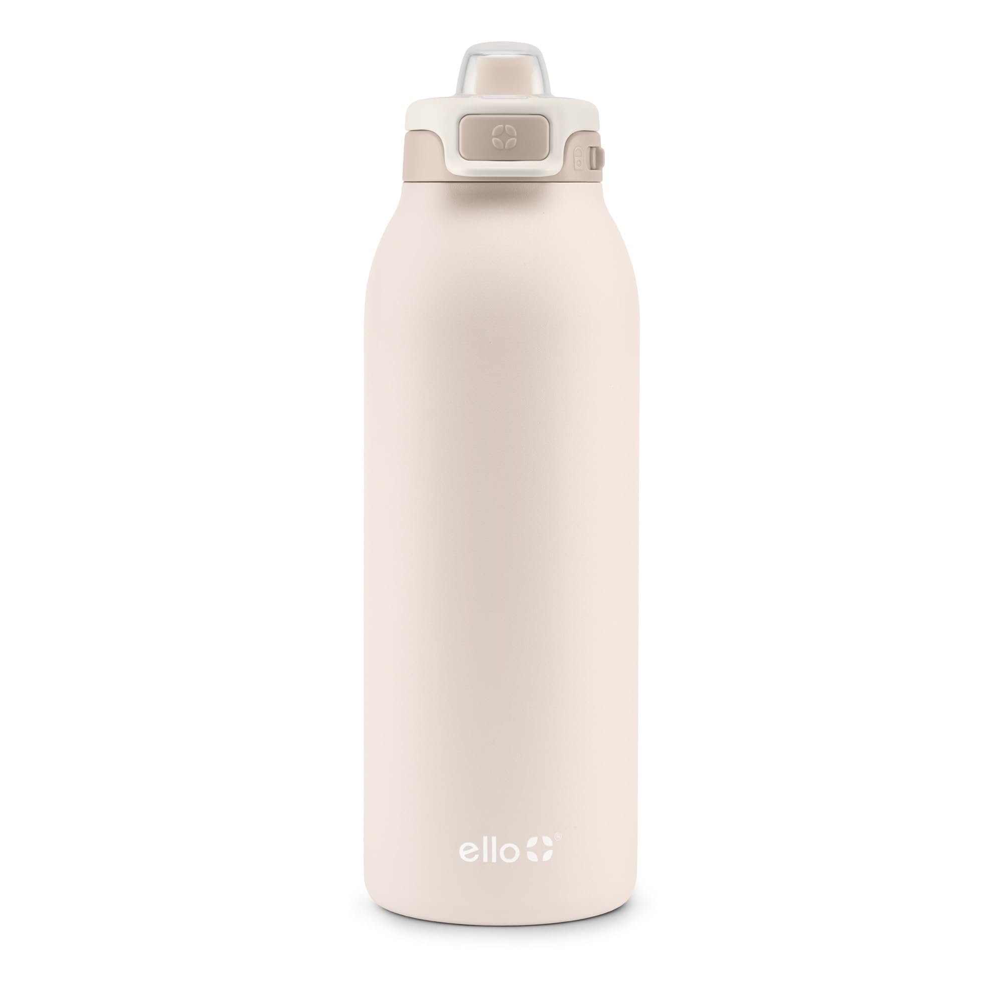 Botella De Agua Ello Pop & Fill De Acero Inoxidable, 1,2 L, Color Crema - Venta Internacional.