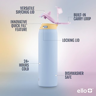 Foto 3 | Botella De Agua Ello Pop & Fill De Acero Inoxidable Coastal Sunrise De 1,2 Litros - Venta Internacional.