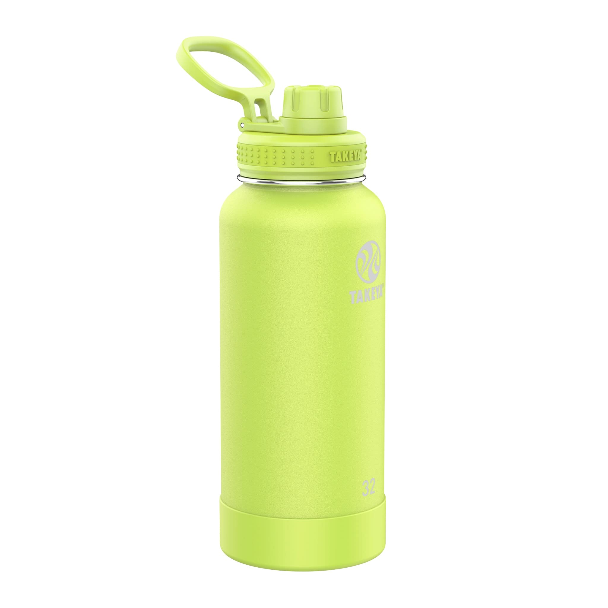 Botella De Agua Takeya Actives Con Aislamiento Al Vacío, 946 Ml, Color Verde Cidra - Venta Internacional.