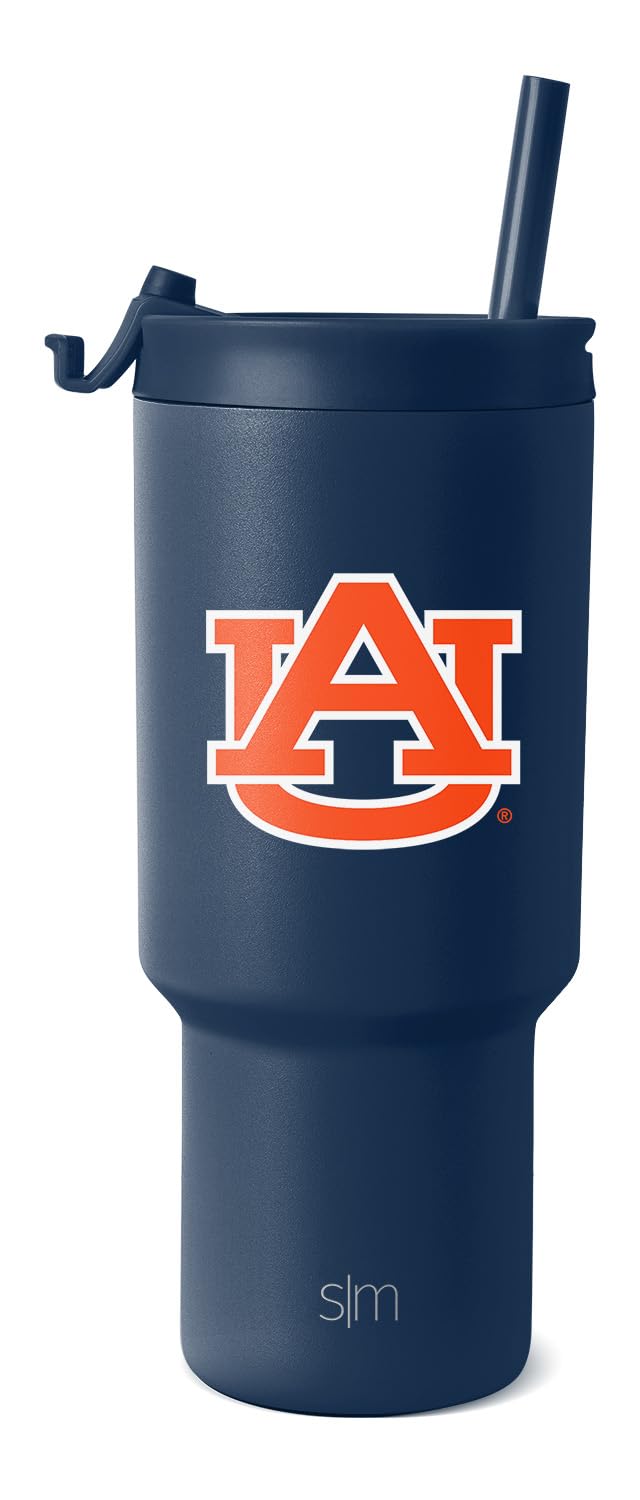 Vaso Simple Modern Auburn Tigers De Acero Inoxidable De 900 Ml - Venta Internacional.