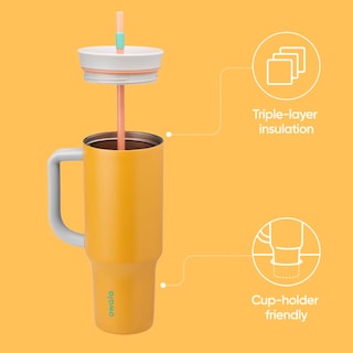 Foto 2 | Vaso De Viaje Owala De Acero Inoxidable Con Aislamiento De 1,2 L, Color Naranja - Venta Internacional.