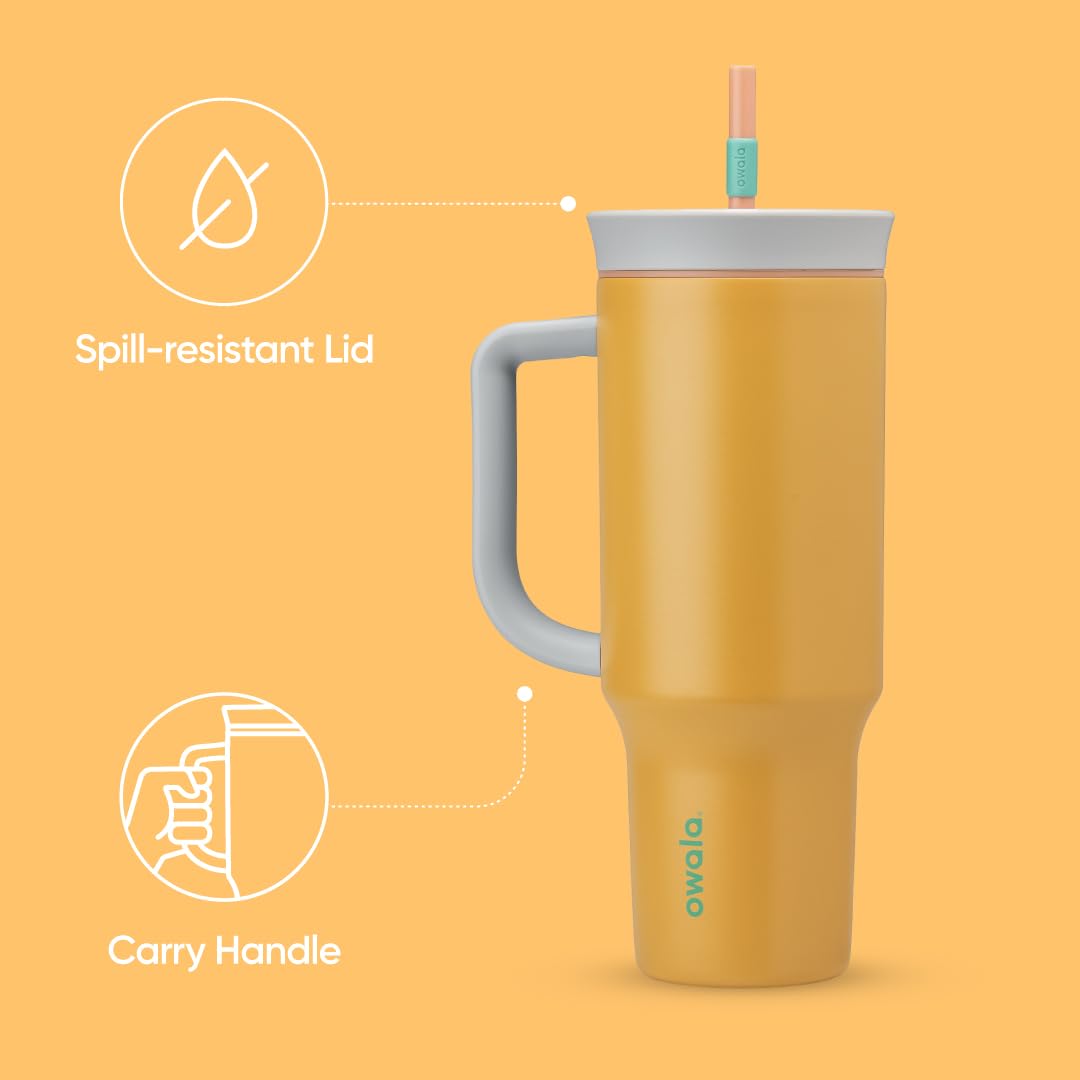 Foto 4 pulgar | Vaso De Viaje Owala De Acero Inoxidable Con Aislamiento De 1,2 L, Color Naranja - Venta Internacional.