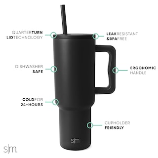 Foto 2 | Vaso Simple Modern Wicked De 1,2 L Con Asa Y Tapa Con Pajita - Venta Internacional.