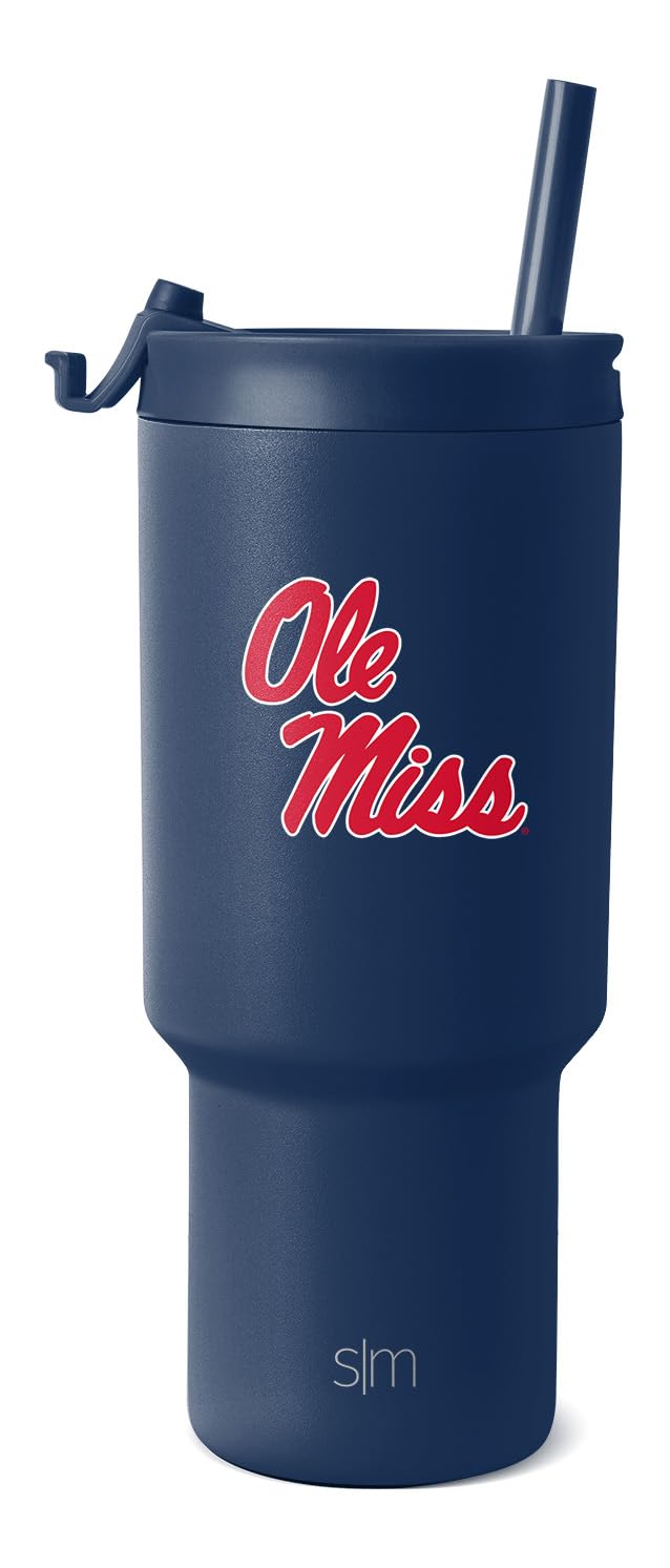 Foto 2 pulgar | Vaso Simple Moderno Ole Miss Rebels De Acero Inoxidable De 900 Ml - Venta Internacional.