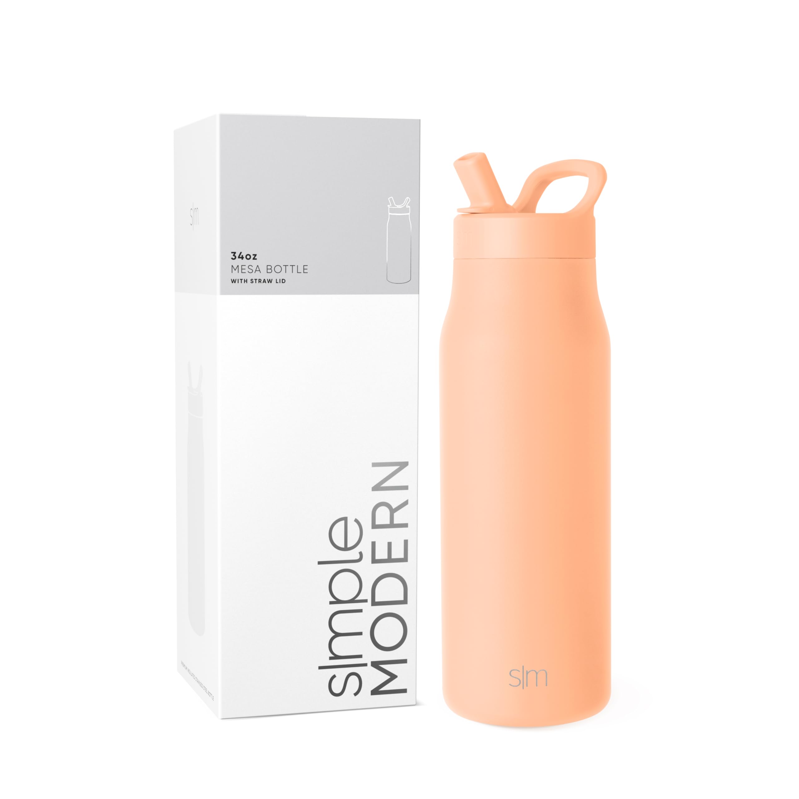Botella De Agua Simple Modern Mesa De 1 Litro Con Tapa De Pajita Bellini - Venta Internacional.