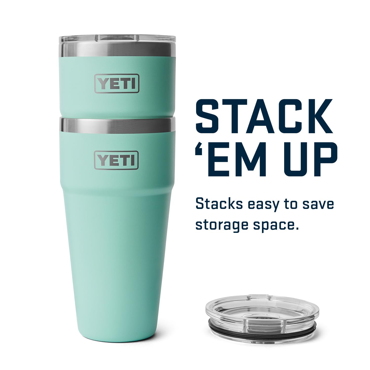 Foto 7 pulgar | Vaso Yeti Rambler De Espuma De Mar Apilable De Acero Inoxidable De 887 Ml - Venta Internacional.