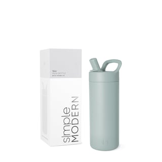 Foto 1 | Botella De Agua Sencilla Y Moderna Para Niños Con Aislamiento De Cristal Marino, 480 Ml, Color Salvia - Venta Inter