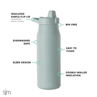Foto 2 | Botella De Agua Simple, Moderna, Con Aislamiento Filtrado, Vidrio Marino De 1 Litro - Venta Internacional.