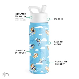 Foto 2 | Botella De Agua Simple Modern Bluey Kids Straw De 500 Ml Con Aislamiento - Venta Internacional.