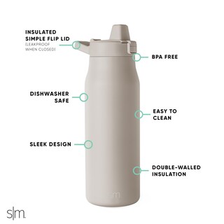 Foto 2 | Botella De Agua Simple Moderna Filtrada De Acero Inoxidable Con Aislamiento De 1 Litro - Venta Internacional.